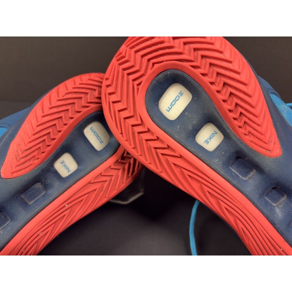 Nike Men’s Blue with Orange Accents Basketball Sneakers - Picture 11 of 16